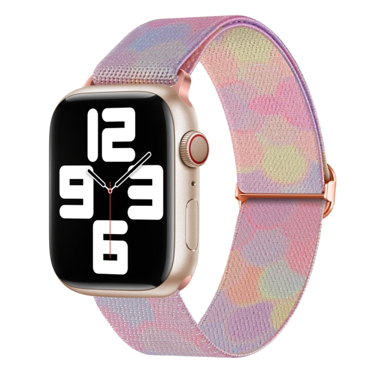 For Apple Watch SE 2022 44mm Painted Pattern Nylon Replacement Watch Band(Symphony Bubbles) - Watch Bands by PMC Jewellery | Online Shopping South Africa | PMC Jewellery