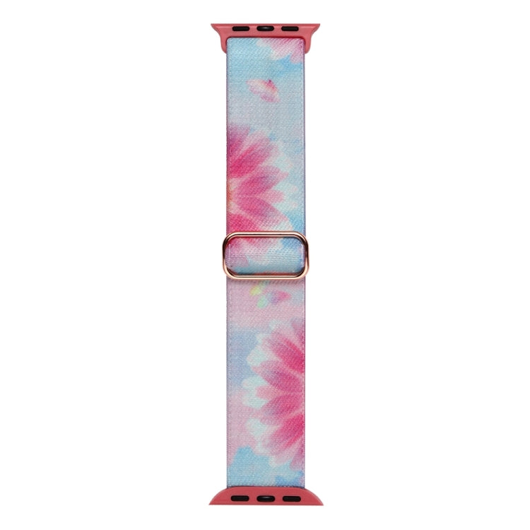 For Apple Watch 42mm Painted Pattern Nylon Replacement Watch Band(Flower Butterfly) - Watch Bands by PMC Jewellery | Online Shopping South Africa | PMC Jewellery