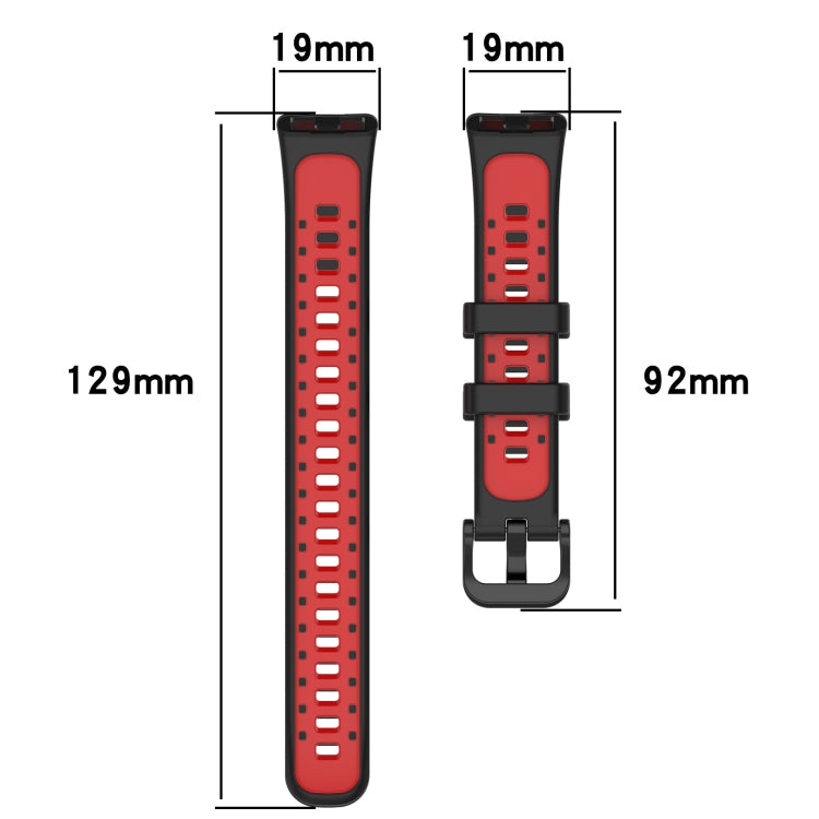 For Huawei Band 8 Two Color Silicone Replacement Watch Band(Cyan White) - Watch Bands by PMC TechLife | Online Shopping South Africa | PMC TechLife