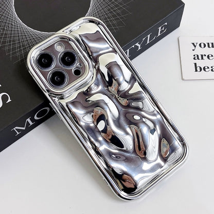 For iPhone 12 Electroplating Meteorite Texture TPU Phone Case(Silver) - iPhone 12 / 12 Pro Cases by PMC Jewellery | Online Shopping South Africa | PMC Jewellery