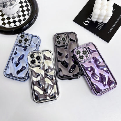 For iPhone 12 Electroplating Meteorite Texture TPU Phone Case(Silver) - iPhone 12 / 12 Pro Cases by PMC Jewellery | Online Shopping South Africa | PMC Jewellery