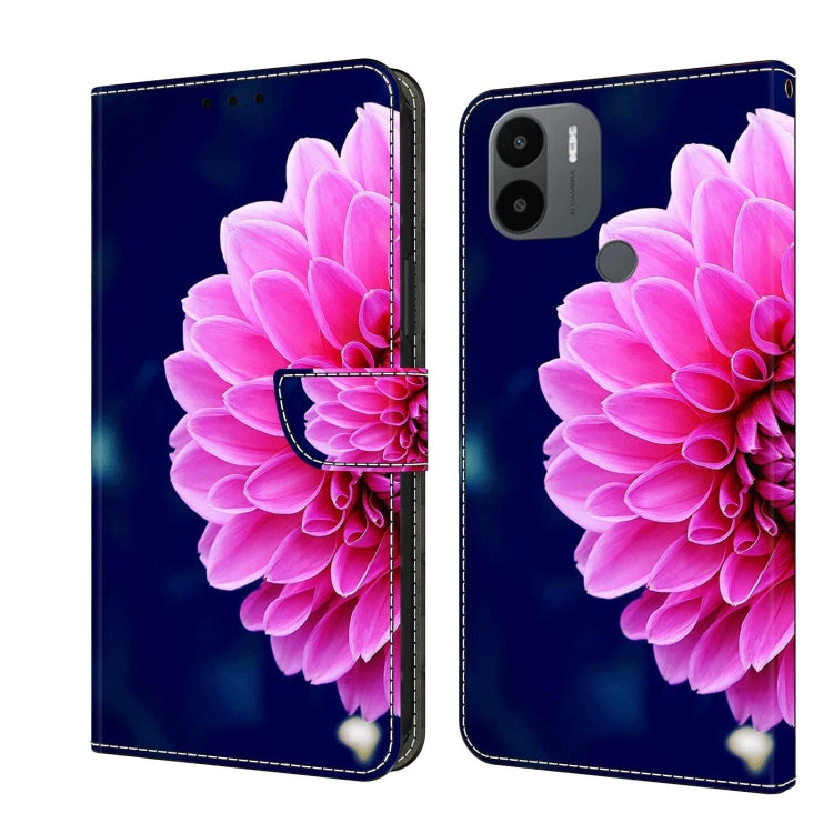 For Xiaomi Redmi A1+ / A2 / A2+ Crystal 3D Shockproof Protective Leather Phone Case(Pink Petals) - free shipping - PMC TechLife - Order now!