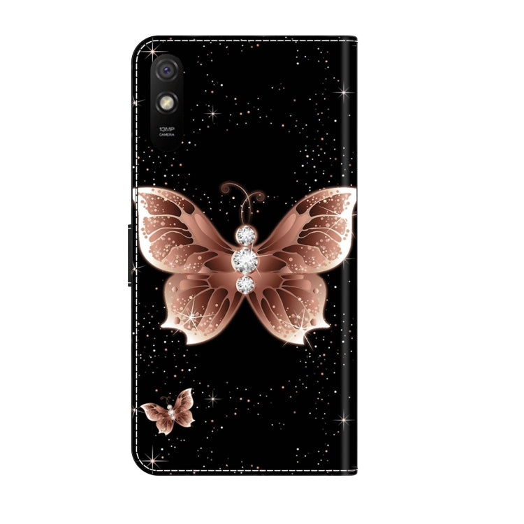 For Xiaomi Redmi 9A Crystal 3D Shockproof Protective Leather Phone Case(Pink Diamond Butterfly) - free shipping - PMC TechLife - Order now!