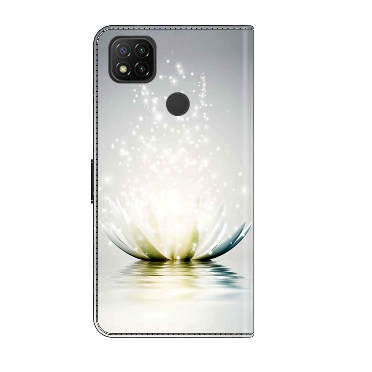 For Xiaomi Redmi 9C Crystal 3D Shockproof Protective Leather Phone Case(Light Lotus) - free shipping - PMC TechLife - Order now!