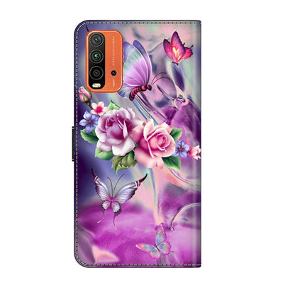 For Xiaomi Redmi 9T Crystal 3D Shockproof Protective Leather Phone Case(Butterfly) - Xiaomi Cases by PMC Jewellery | Online Shopping South Africa | PMC Jewellery