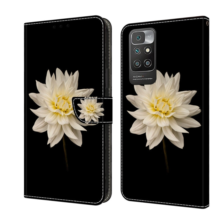 For Xiaomi Redmi 10 Crystal 3D Shockproof Protective Leather Phone Case(White Flower) - free shipping - PMC TechLife - Order now!