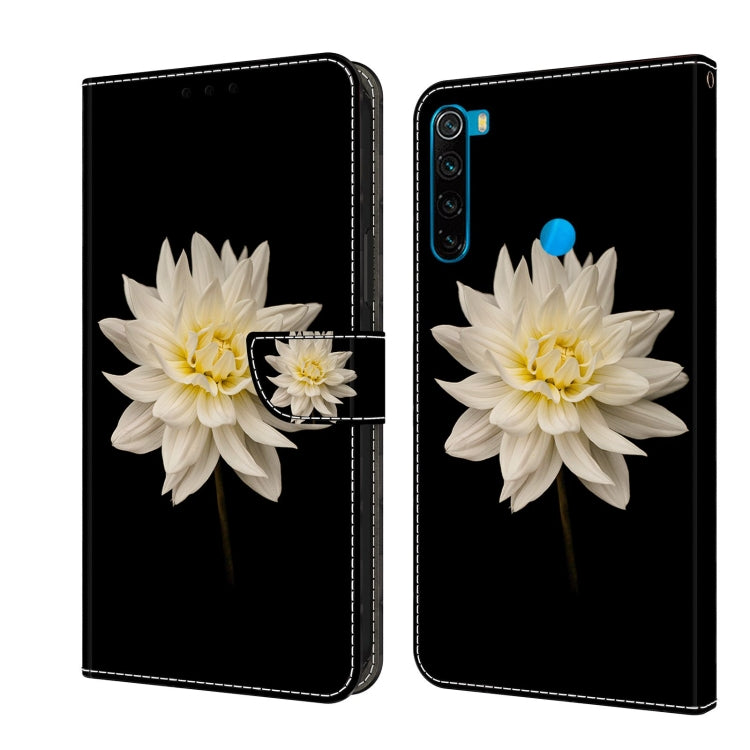 For Xiaomi Redmi Note 8 Crystal 3D Shockproof Protective Leather Phone Case(White Flower) - free shipping - PMC TechLife - Order now!