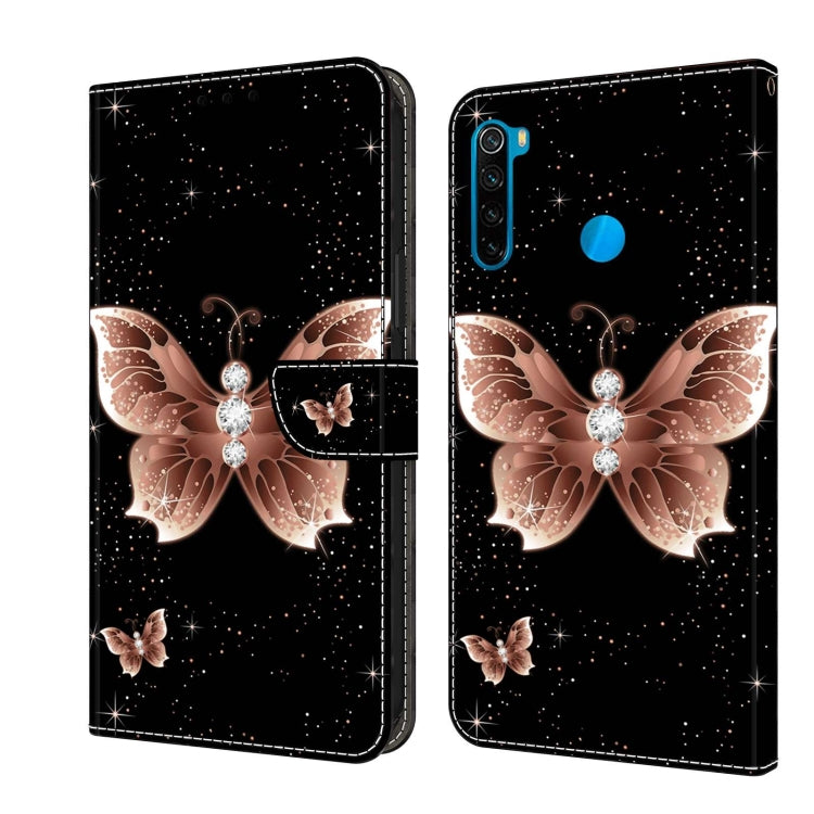 For Xiaomi Redmi Note 8T Crystal 3D Shockproof Protective Leather Phone Case(Pink Diamond Butterfly) - free shipping - PMC TechLife - Order now!