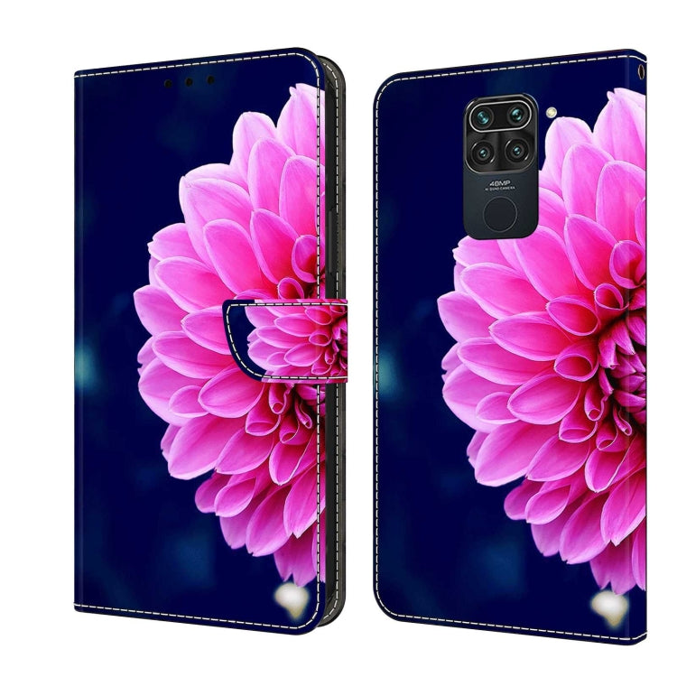 For Xiaomi Redmi Note 9 Crystal 3D Shockproof Protective Leather Phone Case(Pink Petals) - free shipping - PMC TechLife - Order now!