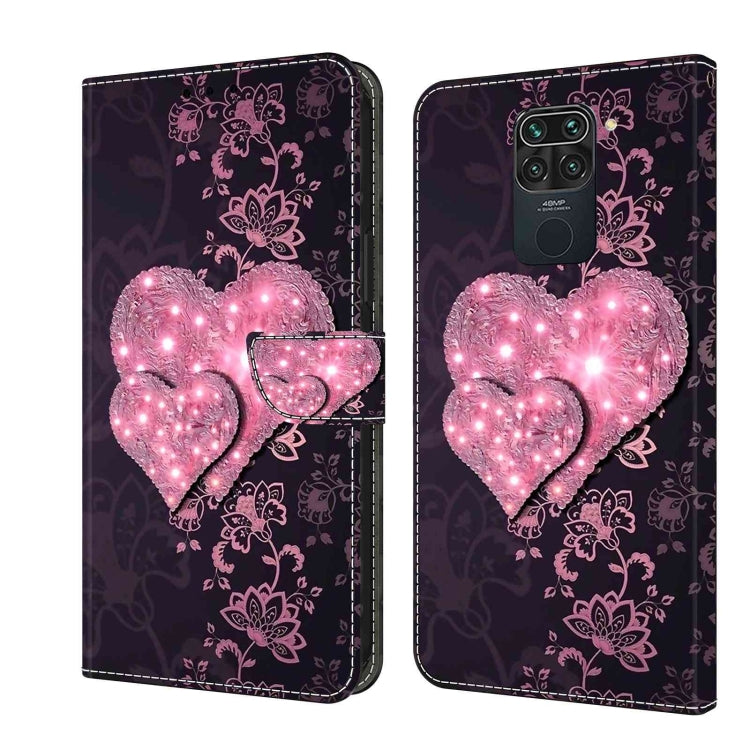 For Xiaomi Redmi Note 9 Crystal 3D Shockproof Protective Leather Phone Case(Lace Love) - free shipping - PMC TechLife - Order now!