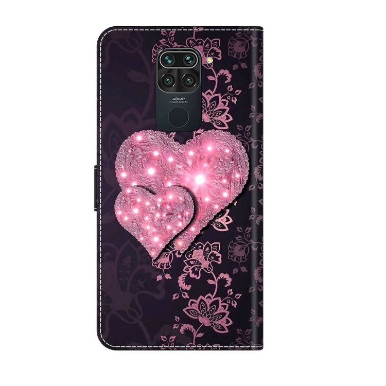 For Xiaomi Redmi Note 9 Crystal 3D Shockproof Protective Leather Phone Case(Lace Love) - free shipping - PMC TechLife - Order now!