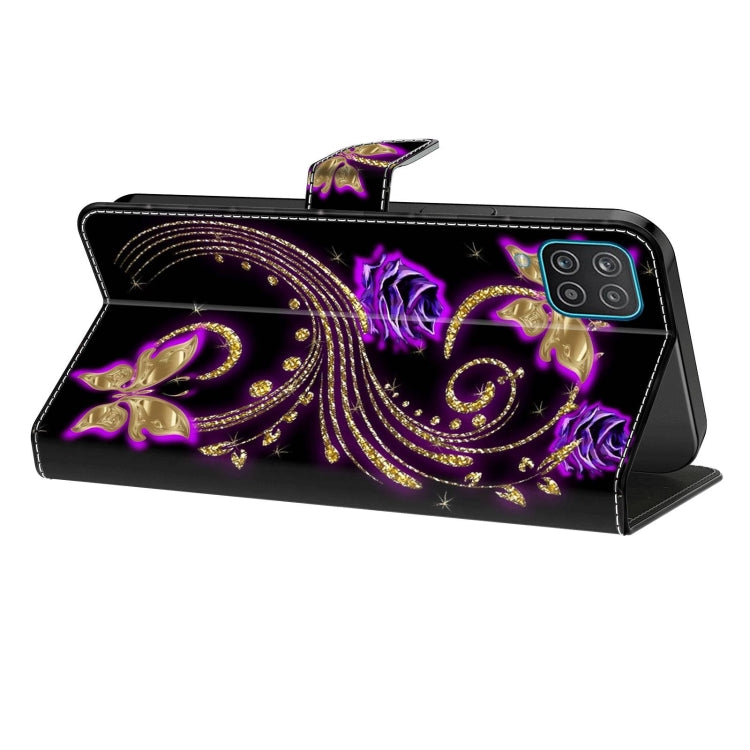 For Xiaomi Redmi Note 9 Crystal 3D Shockproof Protective Leather Phone Case(Purple Flower Butterfly) - free shipping - PMC TechLife - Order now!