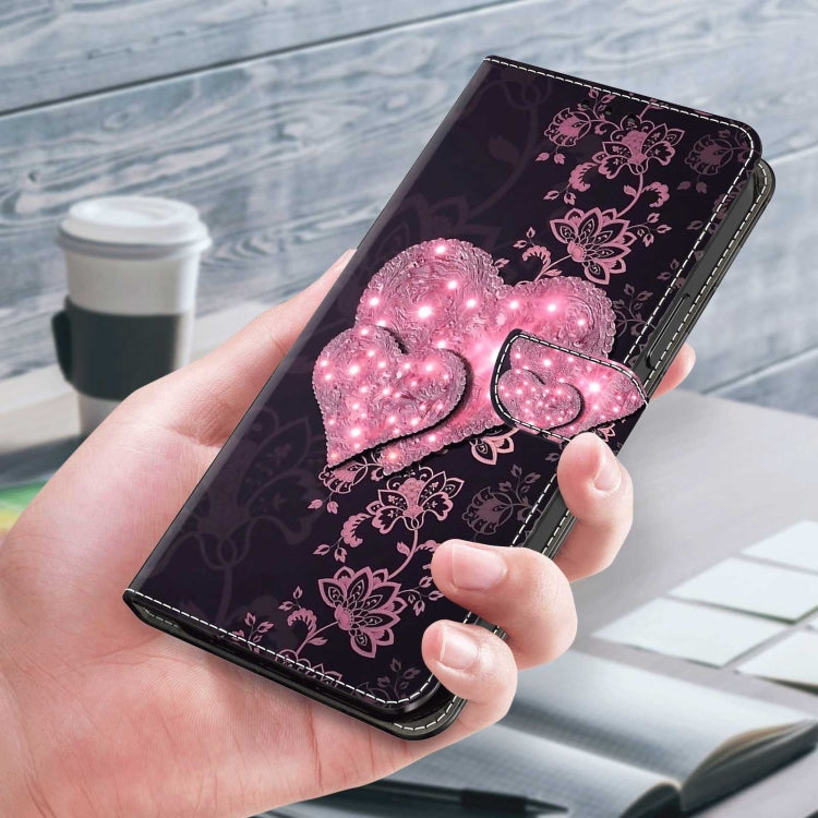 For Xiaomi Redmi Note 10 4G Crystal 3D Shockproof Protective Leather Phone Case(Lace Love) - free shipping - PMC TechLife - Order now!