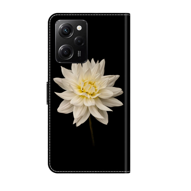 For Xiaomi Redmi Note 12 Pro Global Crystal 3D Shockproof Protective Leather Phone Case(White Flower) - Xiaomi Cases by PMC Jewellery | Online Shopping South Africa | PMC Jewellery