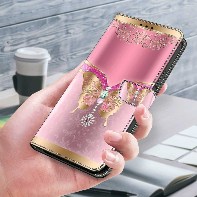 For Xiaomi Redmi Note 12 Pro+ Crystal 3D Shockproof Protective Leather Phone Case(Pink Bottom Butterfly) - free shipping - PMC TechLife - Order now!