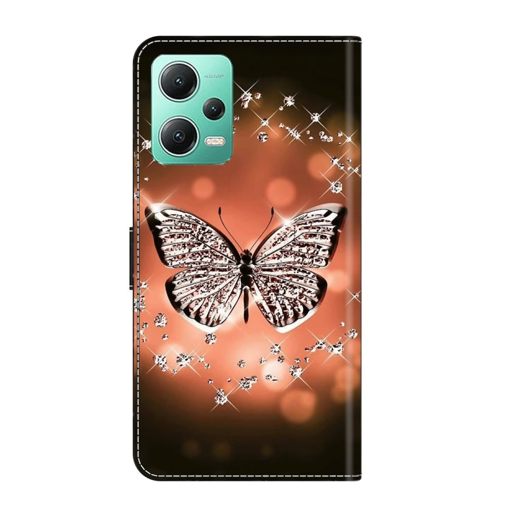 For Xiaomi Redmi Note 12 5G Global / Poco X5 Crystal 3D Shockproof Protective Leather Phone Case(Crystal Butterfly) - free shipping - PMC TechLife - Order now!