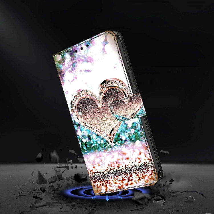 For Xiaomi Redmi Note 9 Pro Crystal 3D Shockproof Protective Leather Phone Case(Pink Diamond Heart) - free shipping - PMC TechLife - Order now!