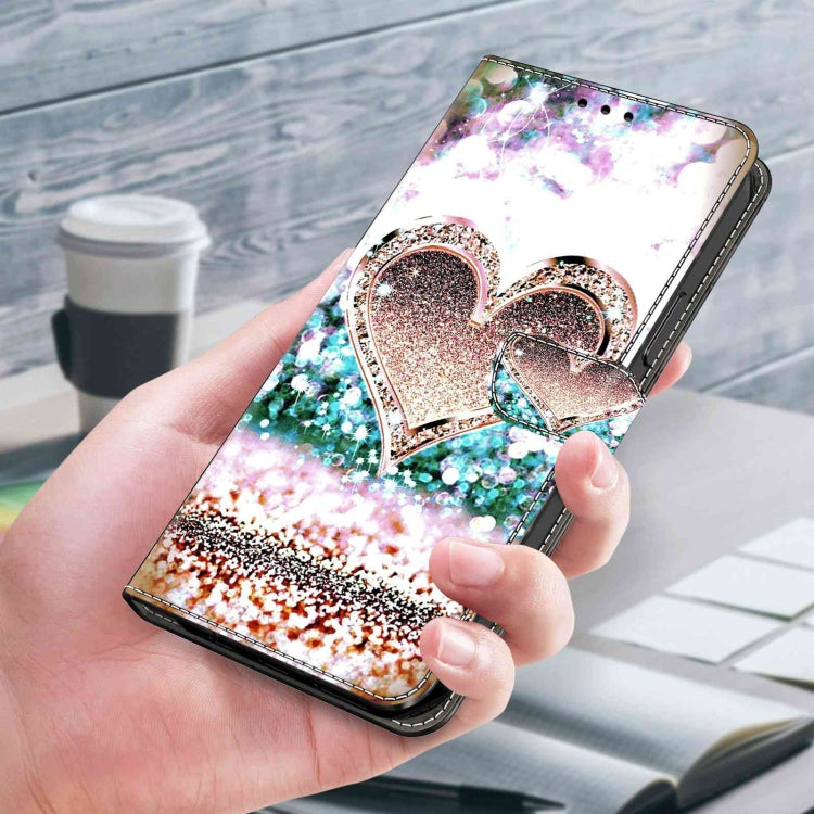 For Xiaomi Redmi Note 9 Pro Crystal 3D Shockproof Protective Leather Phone Case(Pink Diamond Heart) - free shipping - PMC TechLife - Order now!