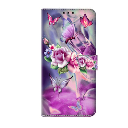 For Xiaomi 13 Lite Crystal 3D Shockproof Protective Leather Phone Case(Butterfly) - 13 Lite Cases by PMC Jewellery | Online Shopping South Africa | PMC Jewellery