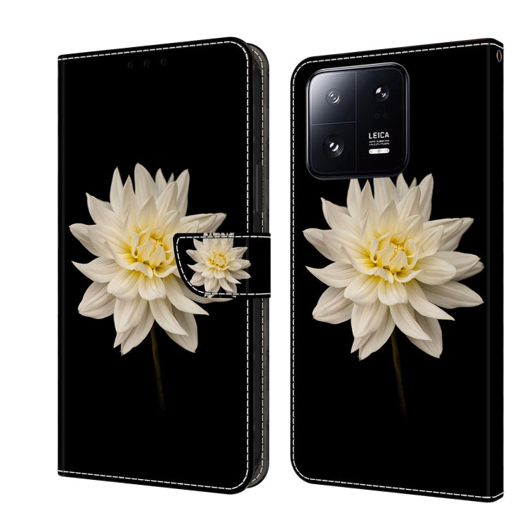 For Xiaomi 13 Pro Crystal 3D Shockproof Protective Leather Phone Case(White Flower) - free shipping - PMC TechLife - Order now!