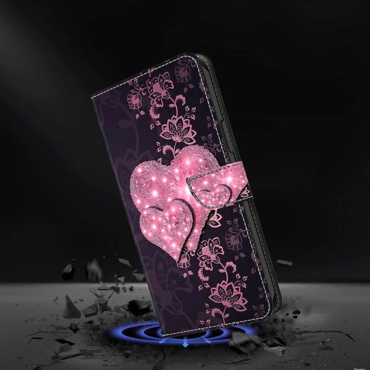 For Xiaomi 13 Pro Crystal 3D Shockproof Protective Leather Phone Case(Lace Love) - 13 Pro Cases by PMC Jewellery | Online Shopping South Africa | PMC Jewellery