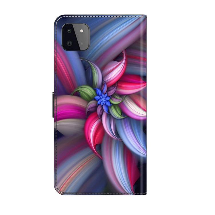 For Samsung Galaxy A22 5G Crystal 3D Shockproof Protective Leather Phone Case(Colorful Flower) - free shipping - PMC TechLife - Order now!
