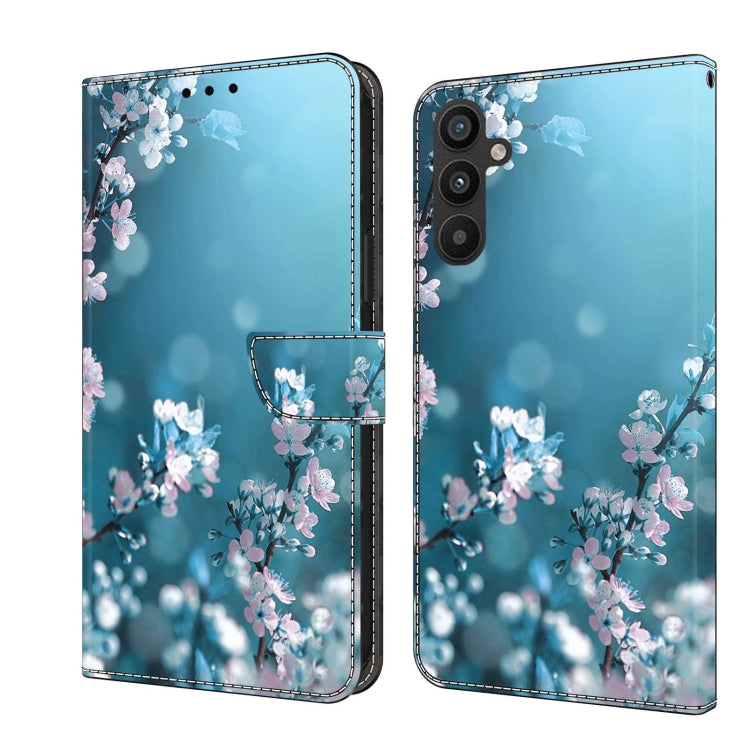 For Samsung Galaxy A34 5G Crystal 3D Shockproof Protective Leather Phone Case(Plum Flower) - free shipping - PMC TechLife - Order now!
