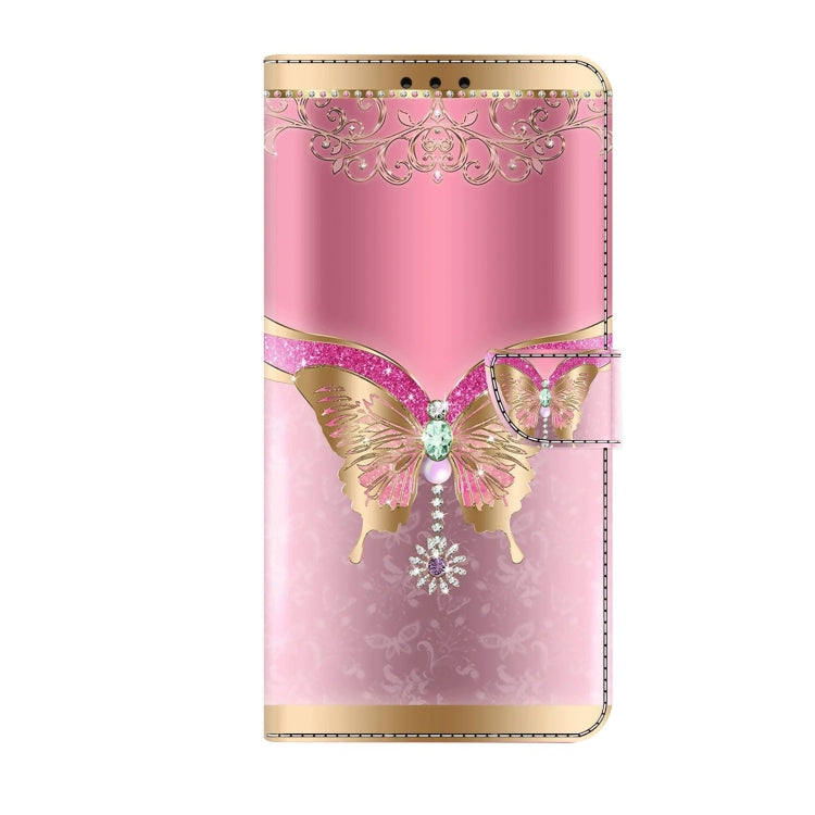 For Samsung Galaxy A50 Crystal 3D Shockproof Protective Leather Phone Case(Pink Bottom Butterfly) - free shipping - PMC TechLife - Order now!
