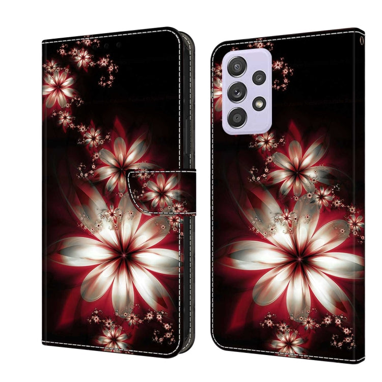 For Samsung Galaxy A52 / A52s 5G Crystal 3D Shockproof Protective Leather Phone Case(Fantastic Flower) - free shipping - PMC TechLife - Order now!