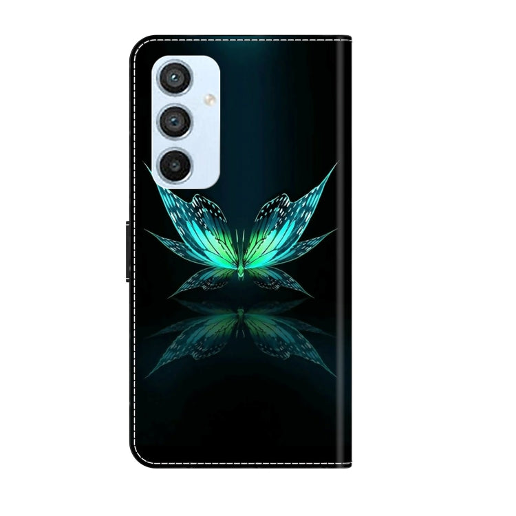 For Samsung Galaxy A54 5G Crystal 3D Shockproof Protective Leather Phone Case(Reflection Dutterfly) - free shipping - PMC TechLife - Order now!