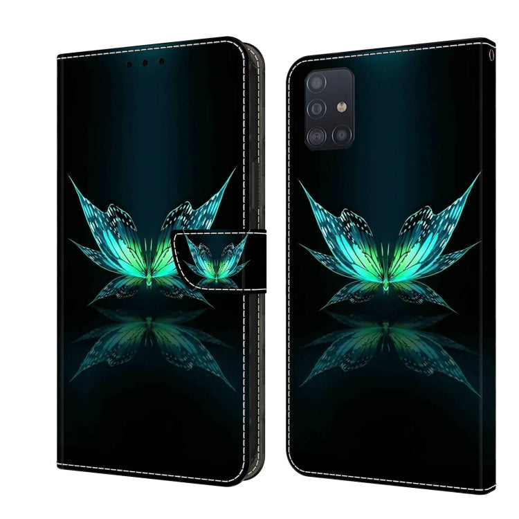 For Samsung Galaxy A71 4G Crystal 3D Shockproof Protective Leather Phone Case(Reflection Dutterfly) - free shipping - PMC TechLife - Order now!