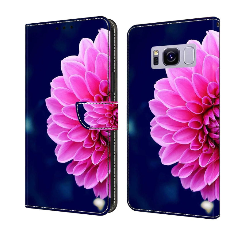 For Samsung Galaxy S8+ Crystal 3D Shockproof Protective Leather Phone Case(Pink Petals) - free shipping - PMC TechLife - Order now!