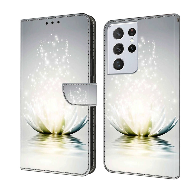 For Samsung Galaxy S21 Ultra Crystal 3D Shockproof Protective Leather Phone Case(Light Lotus) - free shipping - PMC TechLife - Order now!