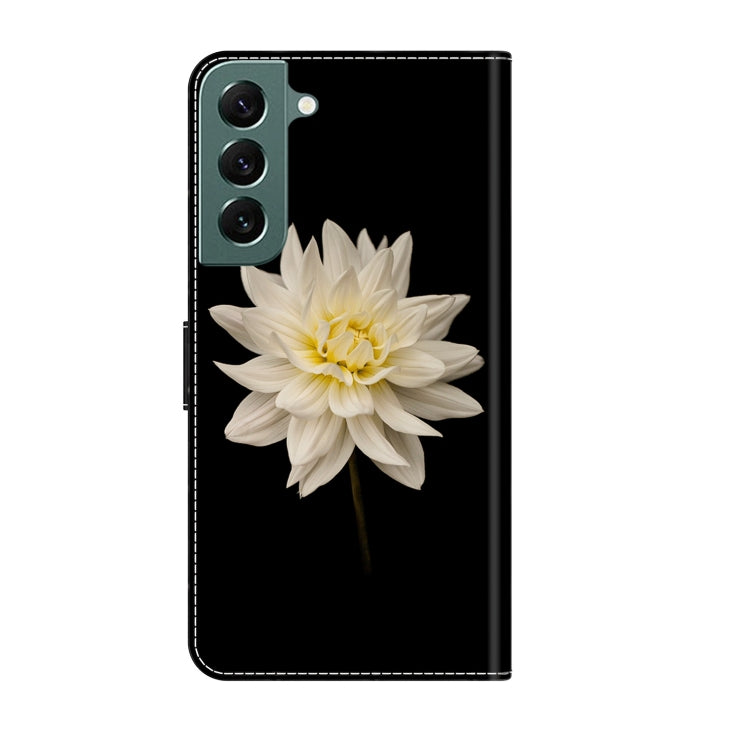 For Samsung Galaxy S22+ Crystal 3D Shockproof Protective Leather Phone Case(White Flower) - free shipping - PMC TechLife - Order now!