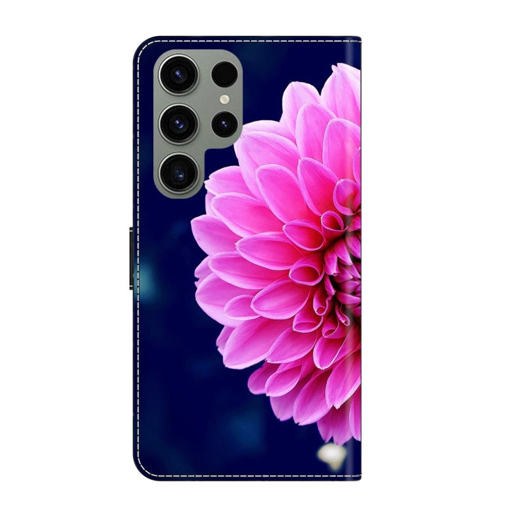 For Samsung Galaxy S23 Ultra Crystal 3D Shockproof Protective Leather Phone Case(Pink Petals) - free shipping - PMC TechLife - Order now!