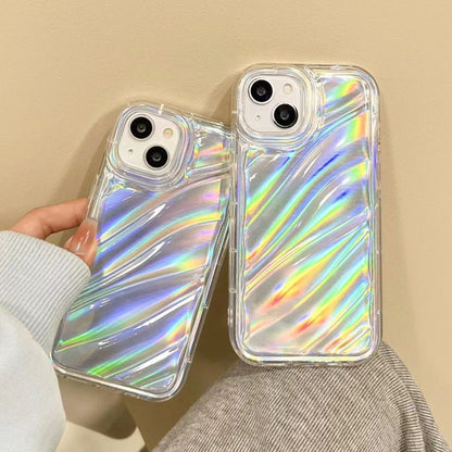 For iPhone 13 Pro Max Laser Sequin Waves TPU Phone Case(Transparent) - iPhone 13 Pro Max Cases by PMC Jewellery | Online Shopping South Africa | PMC Jewellery