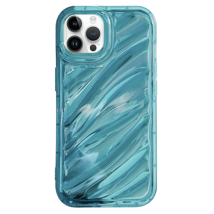 For iPhone 12 Pro Max Laser Sequin Waves TPU Phone Case(Blue) - iPhone 12 Pro Max Cases by PMC Jewellery | Online Shopping South Africa | PMC Jewellery