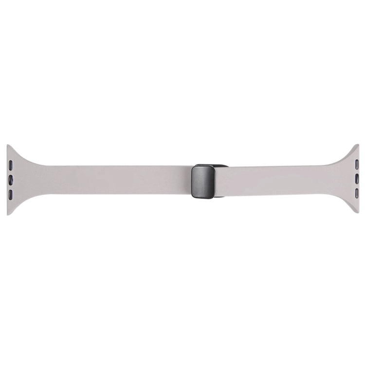 For Apple Watch Ultra 49mm Magnetic Buckle Slim Silicone Watch Band(Rock Grey) - Watch Bands by PMC Jewellery | Online Shopping South Africa | PMC Jewellery