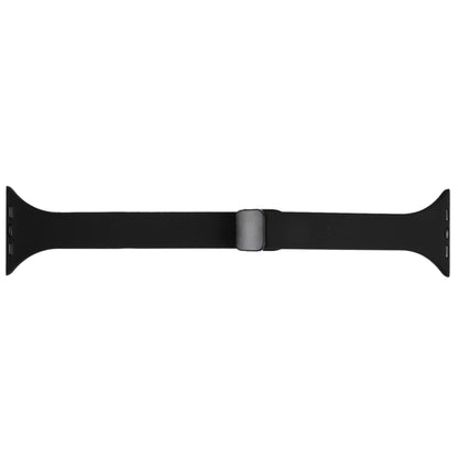 For Apple Watch 7 41mm Magnetic Buckle Slim Silicone Watch Band(Black) - Watch Bands by PMC Jewellery | Online Shopping South Africa | PMC Jewellery