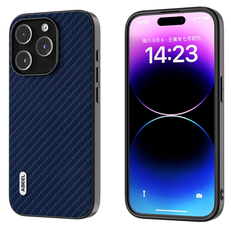 For iPhone 14 Pro Max ABEEL Carbon Fiber Texture Protective Phone Case(Dark Blue) - free shipping - PMC TechLife - Order now!