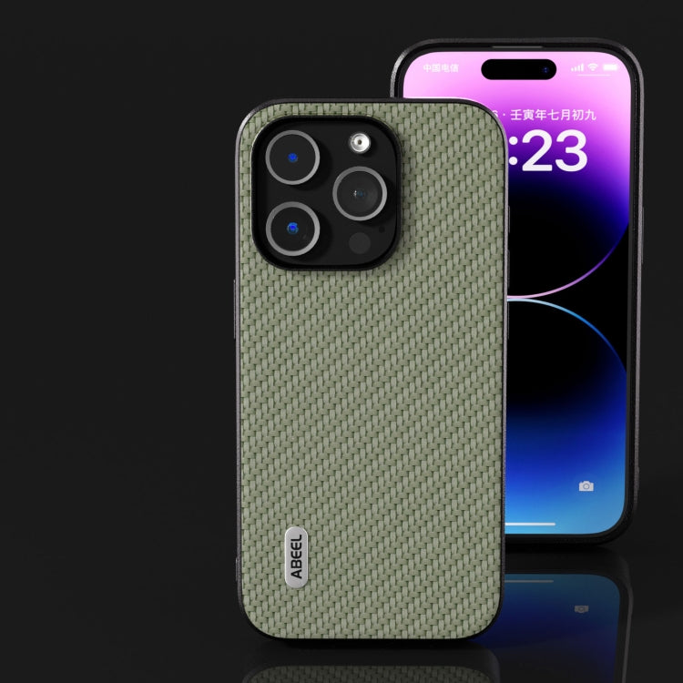 For iPhone 15 Pro Max ABEEL Carbon Fiber Texture Protective Phone Case(Green) - free shipping - PMC TechLife - Order now!