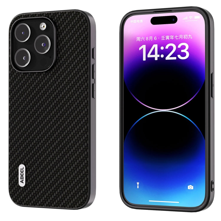 For iPhone 15 Pro ABEEL Carbon Fiber Texture Protective Phone Case(Black) - free shipping - PMC TechLife - Order now!