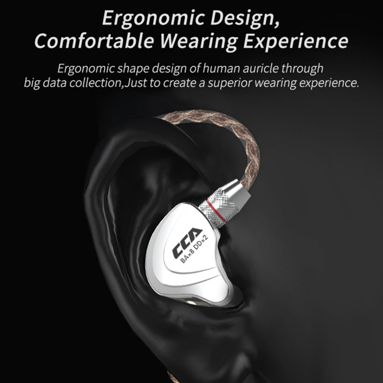 CCA CCA-C10 3.5mm Gold Plated Plug Ten Unit Hybrid Wire-controlled In-ear Earphone, Type:without Mic(Streamer Purple) - free shipping - PMC TechLife - Order now!