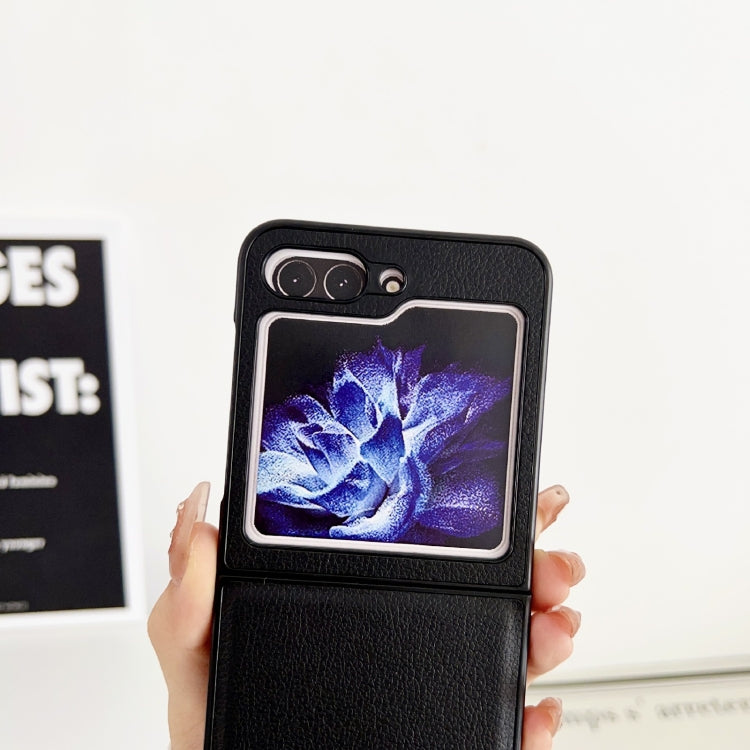 For Samsung Galaxy Z Flip5 Litchi Texture PC +TPU Shockproof Phone Case(Coffee) - free shipping - PMC TechLife - Order now!