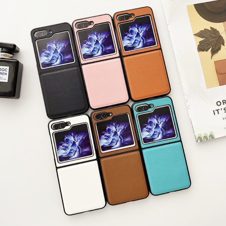 For Samsung Galaxy Z Flip5 Litchi Texture PC +TPU Shockproof Phone Case(Coffee) - free shipping - PMC TechLife - Order now!