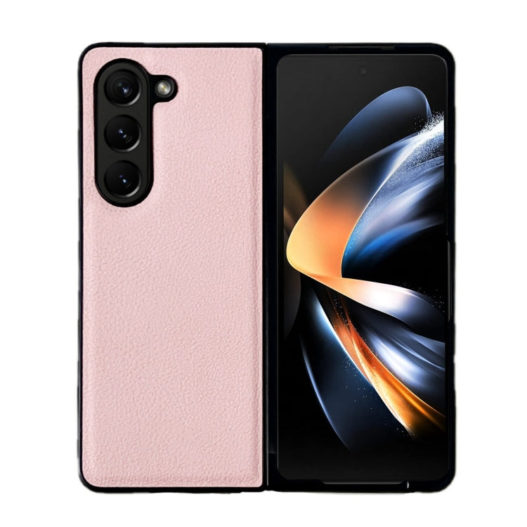 For Samsung Galaxy Z Fold5 Litchi Texture PC +TPU Shockproof Phone Case(Pink) - free shipping - PMC TechLife - Order now!