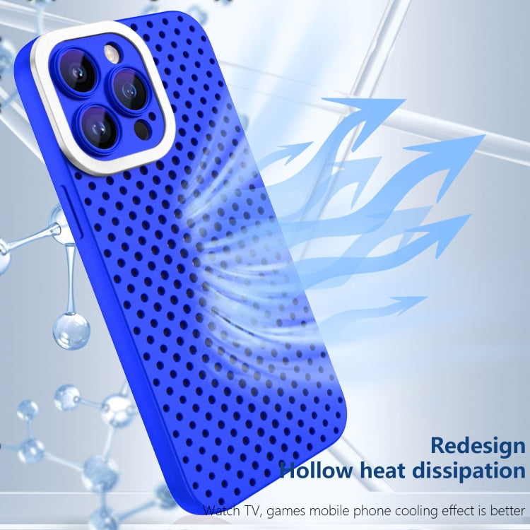 For iPhone 14 Pro Hollow Heat Dissipation TPU Phone Case(Blue) - iPhone 14 Pro Cases by PMC Jewellery | Online Shopping South Africa | PMC Jewellery