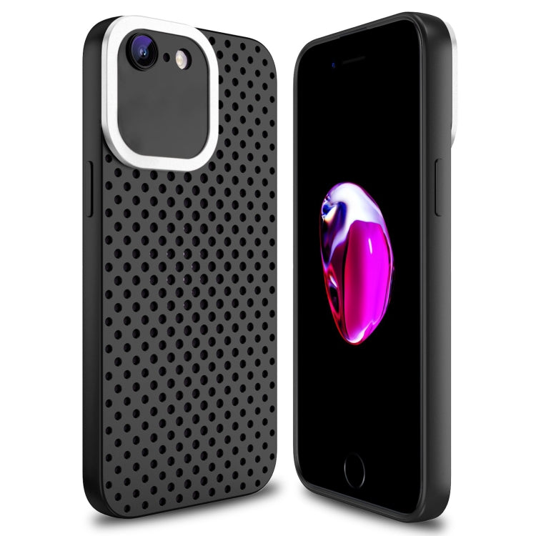 For iPhone SE 2022 / 2020 / 8 / 7 Hollow Heat Dissipation TPU Phone Case(Black) - iPhone SE 2022 / 2020 / 8 / 7 Cases by PMC Jewellery | Online Shopping South Africa | PMC Jewellery