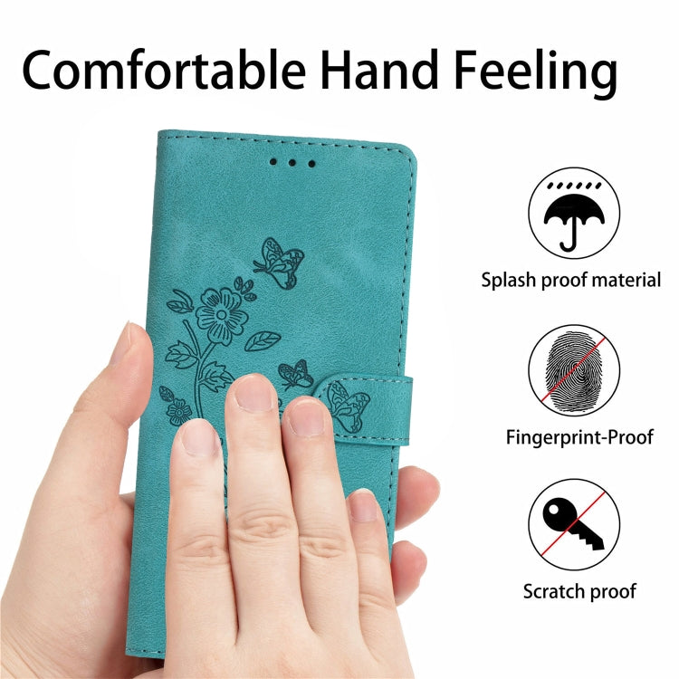 For Xiaomi Redmi Note 12 5G Flower Butterfly Embossing Pattern Leather Phone Case(Sky Blue) - free shipping - PMC TechLife - Order now!