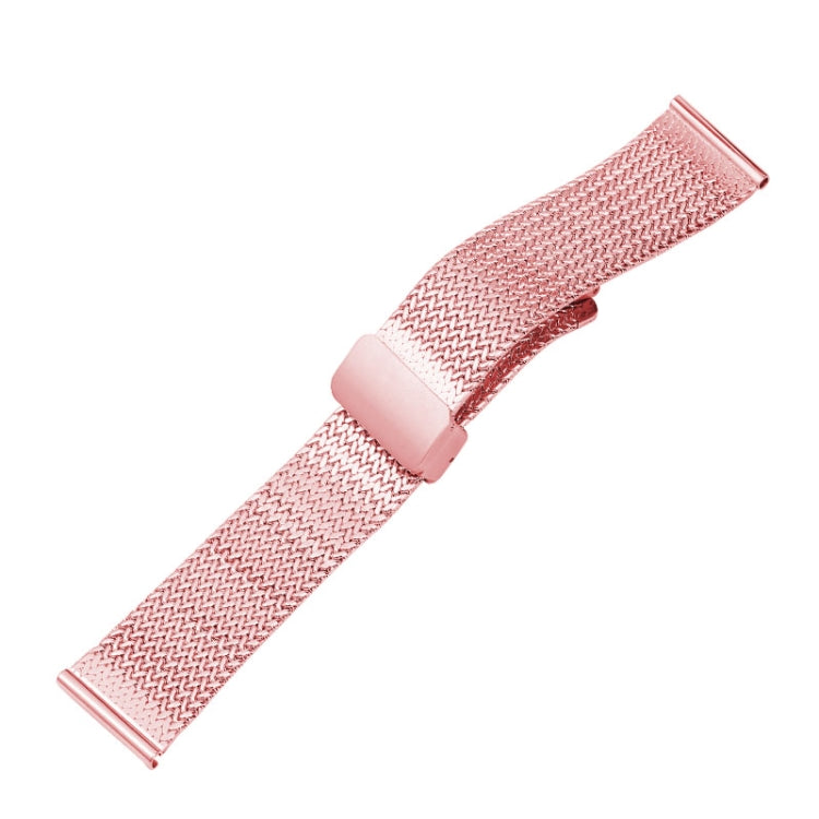 For Apple Watch 4 40mm Magnetic Buckle Herringbone Mesh Metal Watch Band(Pink) - Watch Bands by PMC Jewellery | Online Shopping South Africa | PMC Jewellery